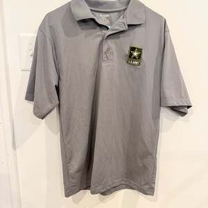 Dri-Duke U.S. Army Embroidered Logo Performance Polo Shirt - Gray